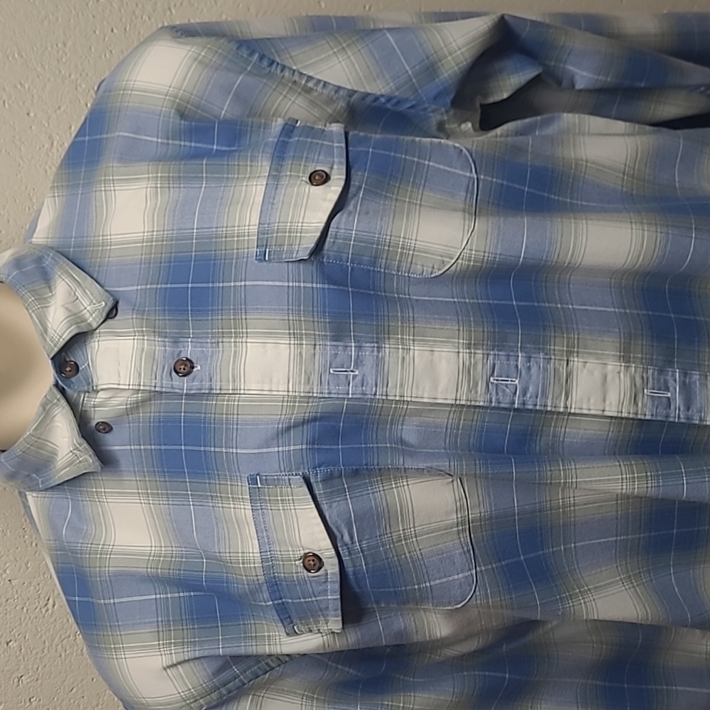 Lands End Plaid long sleeve button-down shirt 👕 men's XL.